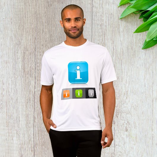 光沢モダン情報シンボル Tシャツ