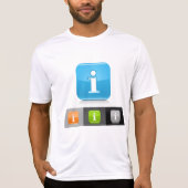 光沢モダン情報シンボル Tシャツ (正面)