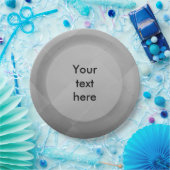 光沢モダン金市松模様に銀任意の文字 ペーパープレート (パーティー)