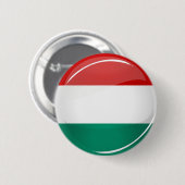 光沢ラウンドハンガリー国旗 缶バッジ (正面&裏面)