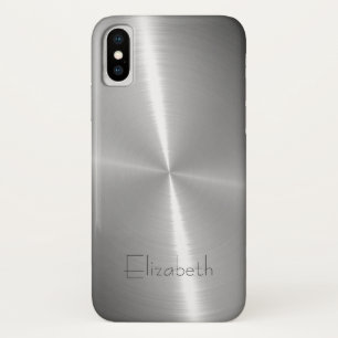 光沢ラカッコいいジアル鋼メタリック iPhone X ケース