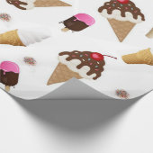 光沢ラッピング紙アイスクリーム ラッピングペーパー (角)