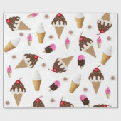 光沢ラッピング紙アイスクリーム ラッピングペーパー (フラット)