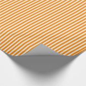 光沢ラッピング紙オレンジ&ホワイトストライプ ラッピングペーパー (角)