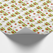 光沢ラッピング紙カエル鶏いちご ラッピングペーパー (角)
