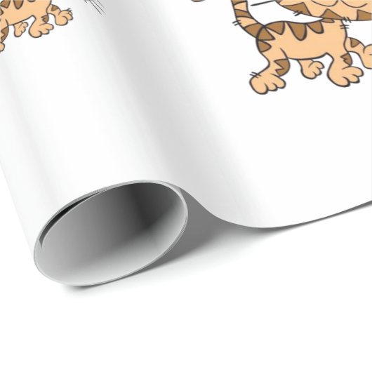 光沢ラッピング紙キャットレッド傘 ラッピングペーパー (ロールコーナー)