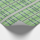 光沢ラッピング紙グリーンプレイド ラッピングペーパー (角)