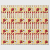 光沢ラッピング紙ストロベリーホワイトデイジー ラッピングペーパー (フラット)