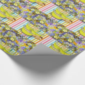 光沢ラッピング紙スープフローラストライプ ラッピングペーパー (角)