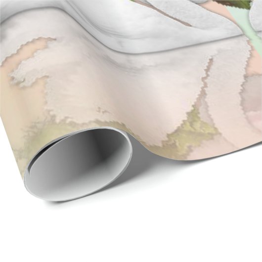 光沢ラッピング紙テディベアエンジェル ラッピングペーパー (ロールコーナー)