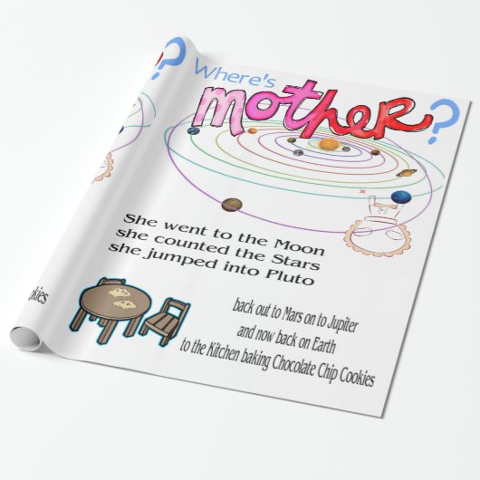 光沢ラッピング紙ハッピーマザーズデイwhere ラッピングペーパー (アンロールド)