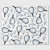 光沢ラッピング紙ハンド鏡スタイリスト理容師 ラッピングペーパー (フラット)