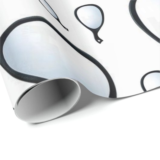 光沢ラッピング紙ハンド鏡スタイリスト理容師 ラッピングペーパー (ロールコーナー)