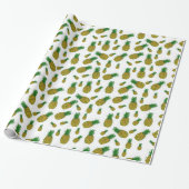 光沢ラッピング紙パイナップル ラッピングペーパー (アンロールド)