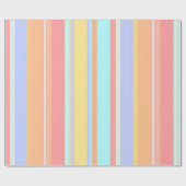 光沢ラッピング紙パステルストライプ ラッピングペーパー (フラット)