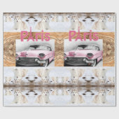 光沢ラッピング紙パリフランスハスキー ラッピングペーパー (フラット)