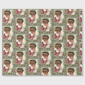 光沢ラッピング紙ビクトリアン緑 ラッピングペーパー (フラット)