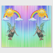 光沢ラッピング紙フェアリーレインボー ラッピングペーパー (フラット)