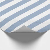 光沢ラッピング紙ブルー&ホワイトストライプ ラッピングペーパー (角)