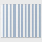 光沢ラッピング紙ブルー&ホワイトストライプ ラッピングペーパー (フラット)