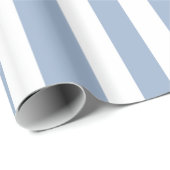 光沢ラッピング紙ブルー&ホワイトストライプ ラッピングペーパー (ロールコーナー)