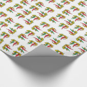 光沢ラッピング紙メキシカンレッドグリーンピーマン ラッピングペーパー (角)