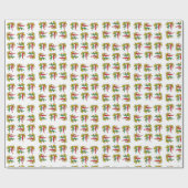 光沢ラッピング紙メキシカンレッドグリーンピーマン ラッピングペーパー (フラット)