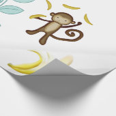 光沢ラッピング紙モンキーズバナナ葉 ラッピングペーパー (角)