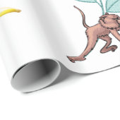 光沢ラッピング紙モンキーズバナナ葉 ラッピングペーパー (ロールコーナー)