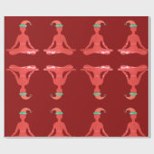 光沢ラッピング紙ヨガ新年 ラッピングペーパー (フラット)