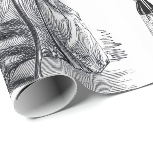 光沢ラッピング紙ヴィンテージ裁縫 ラッピングペーパー (ロールコーナー)