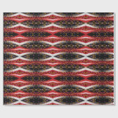 光沢ラッピング紙抽象芸術赤白黒 ラッピングペーパー (フラット)