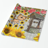 光沢ラッピング紙猫ネコ ラッピングペーパー (アンロールド)