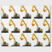 光沢ラッピング紙用クローラショベル画像 ラッピングペーパー (フラット)