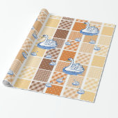 光沢ラッピング紙白鳥 ラッピングペーパー (アンロールド)