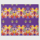 光沢ラッピング紙紫ピエロ ラッピングペーパー (フラット)