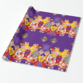 光沢ラッピング紙紫ピエロ ラッピングペーパー (アンロールド)