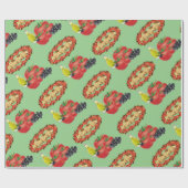 光沢ラッピング紙、オリーブ油オリーブトマト ラッピングペーパー (フラット)