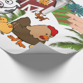 光沢ラッピング紙、カウピグキャットファームハウス ラッピングペーパー (角)