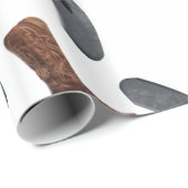 光沢ラッピング紙、カウボーサドル馬靴 ラッピングペーパー (ロールコーナー)