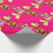 光沢ラッピング紙、キリンフローラピンク ラッピングペーパー (角)