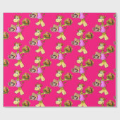 光沢ラッピング紙、キリンフローラピンク ラッピングペーパー (フラット)