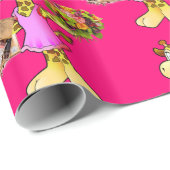 光沢ラッピング紙、キリンフローラピンク ラッピングペーパー (ロールコーナー)