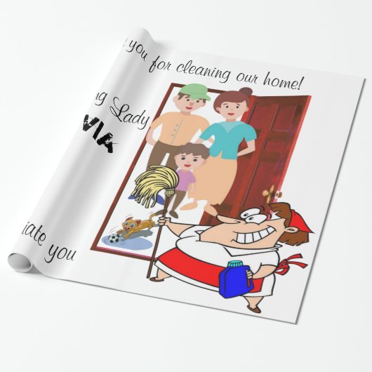 光沢ラッピング紙、クリーニングレディ ラッピングペーパー (アンロールド)