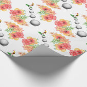 光沢ラッピング紙、ゴルフボールゴルファーフローラ ラッピングペーパー (角)