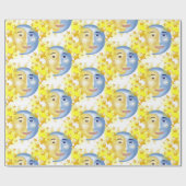 光沢ラッピング紙、サンムーンイエロースターズ ラッピングペーパー (フラット)