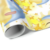 光沢ラッピング紙、サンムーンイエロースターズ ラッピングペーパー (ロールコーナー)