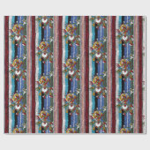 光沢ラッピング紙、ストライプアステカ ラッピングペーパー (フラット)