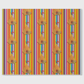 光沢ラッピング紙、ストライプテントキャンピングスネーク ラッピングペーパー (フラット)