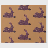 光沢ラッピング紙、チョコレートラビット ラッピングペーパー (フラット)